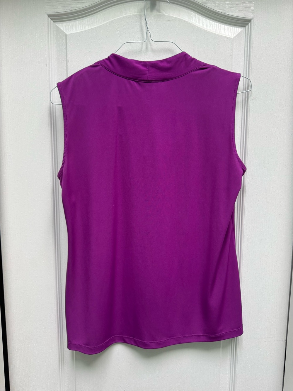 Dana Buchman Magenta Sleeveless Twist-Neck Blouse - Picture 2 of 5